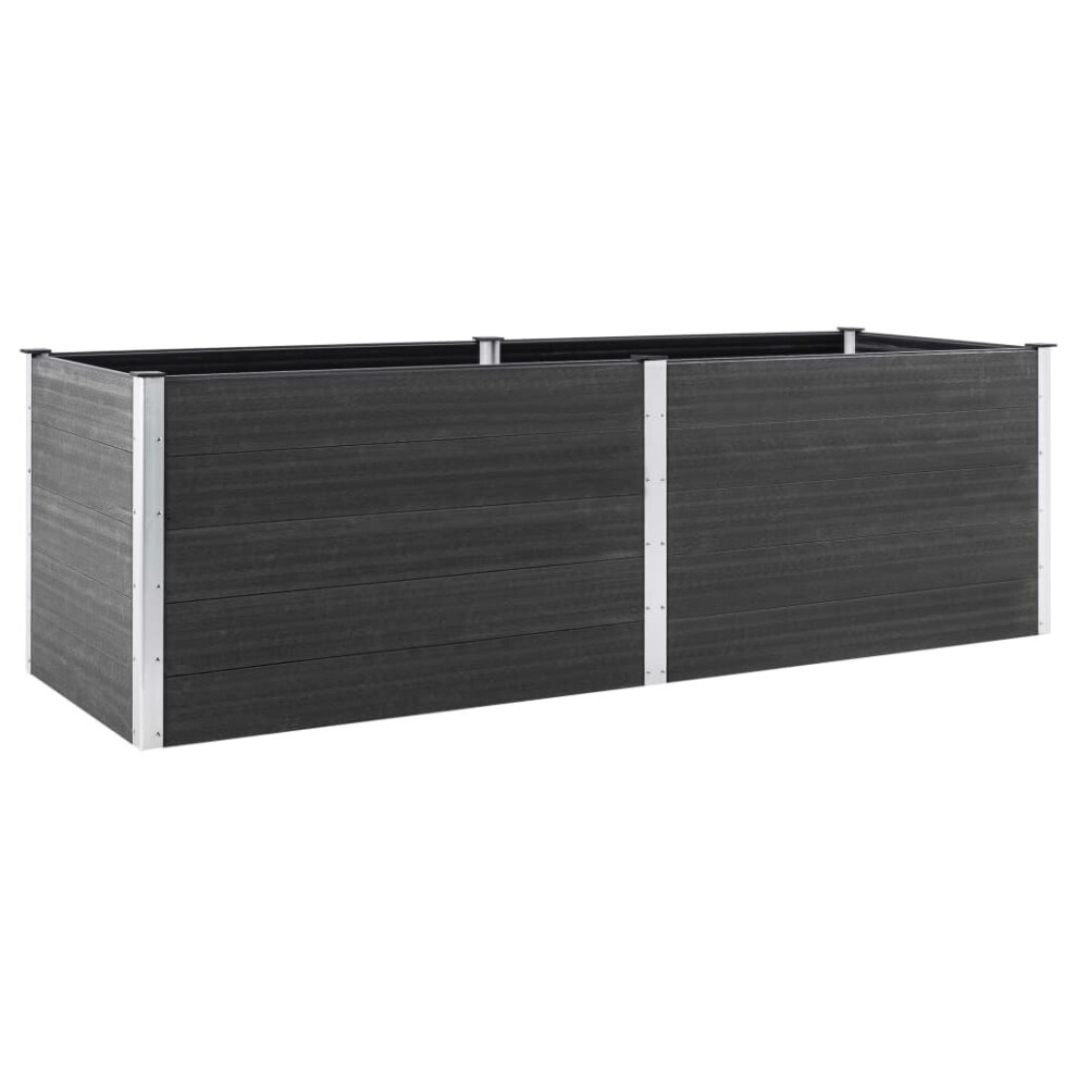 (200 x 50 x 91 cm) vidaXL Garden Raised Bed Outdoor Plant Pot Flower Box Planter Box WPC Grey