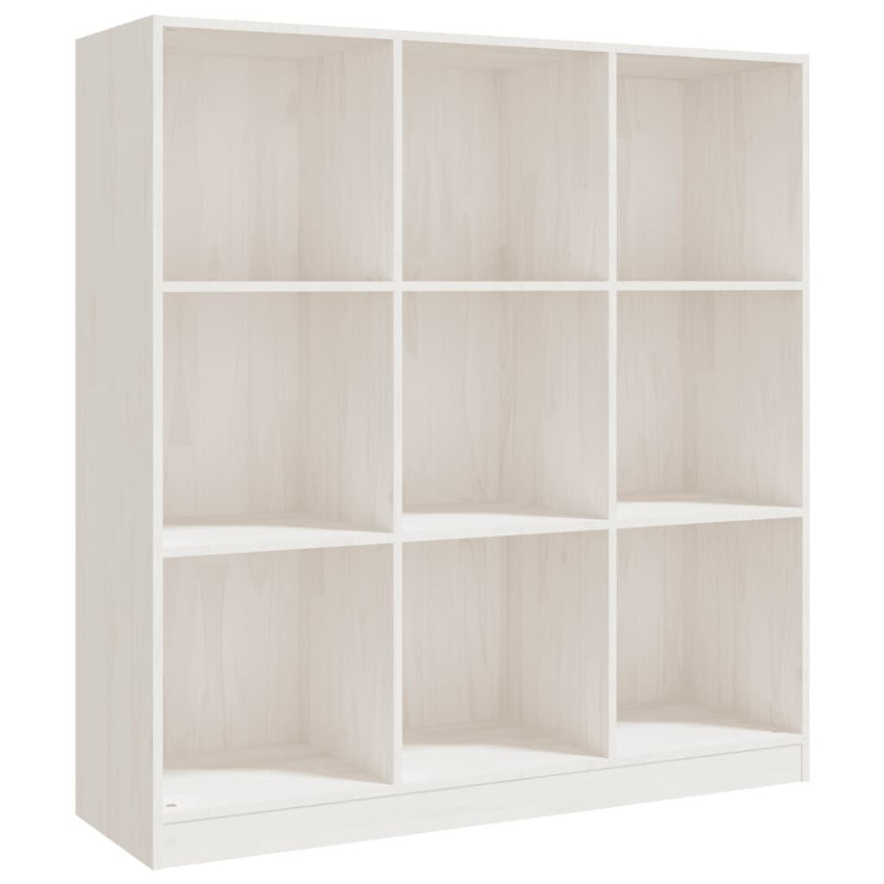 (white) vidaXL Solid Pinewood Book Cabinet/Room Divider Room Partition Multi Colours