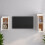 VidaXL (white) vidaXL 2x Solid Wood Pine TV Cabinets Wall Mounted Shelf Stand Multi Colours 3