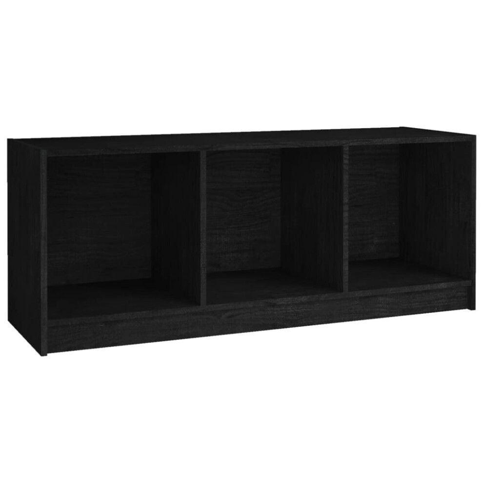 (black) vidaXL Solid Pinewood TV Cabinet Living Room Sideboard TV Stand Multi Colours