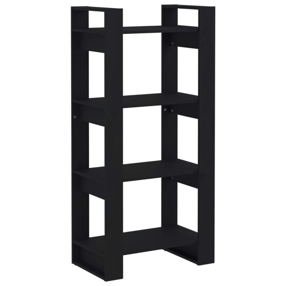 Vidaxl (Black) Solid Wood Book Cabinet/Room Divider Book Shelf Bookcase Multi Colours Black