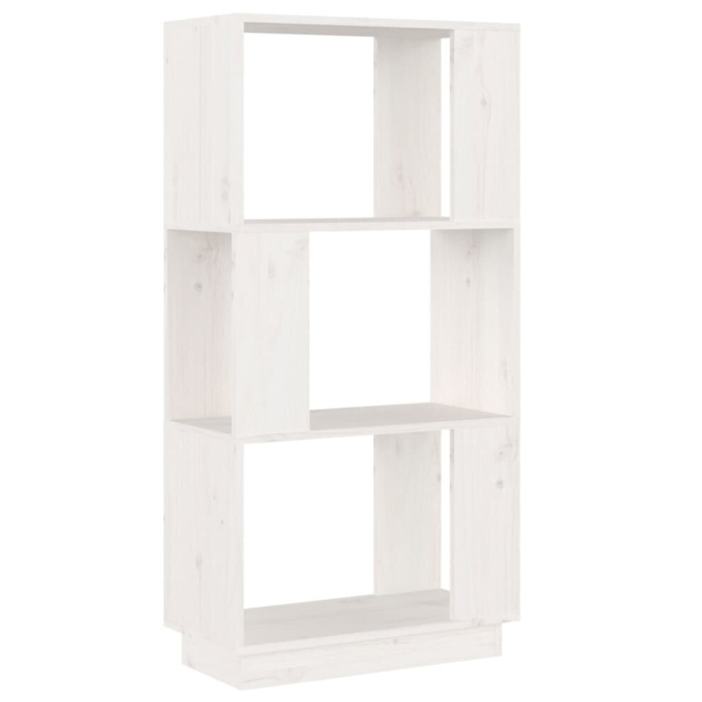 (white) vidaXL Solid Wood Pine Book Cabinet/Room Divider Rack Book Stand Multi Colours