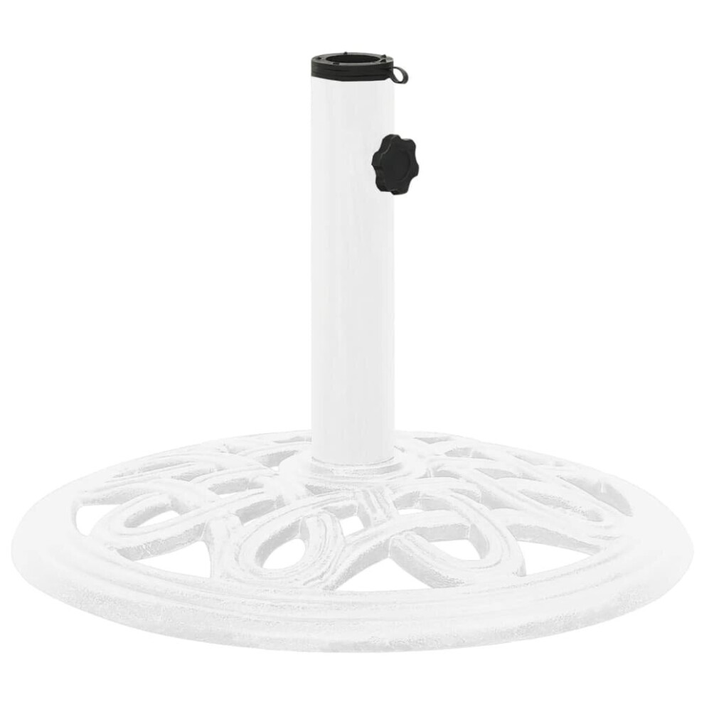 (white, ? 40 x 32 cm) vidaXL Umbrella Base Outdoor Parasol Stand Garden Umbrella Holder Cast Iron
