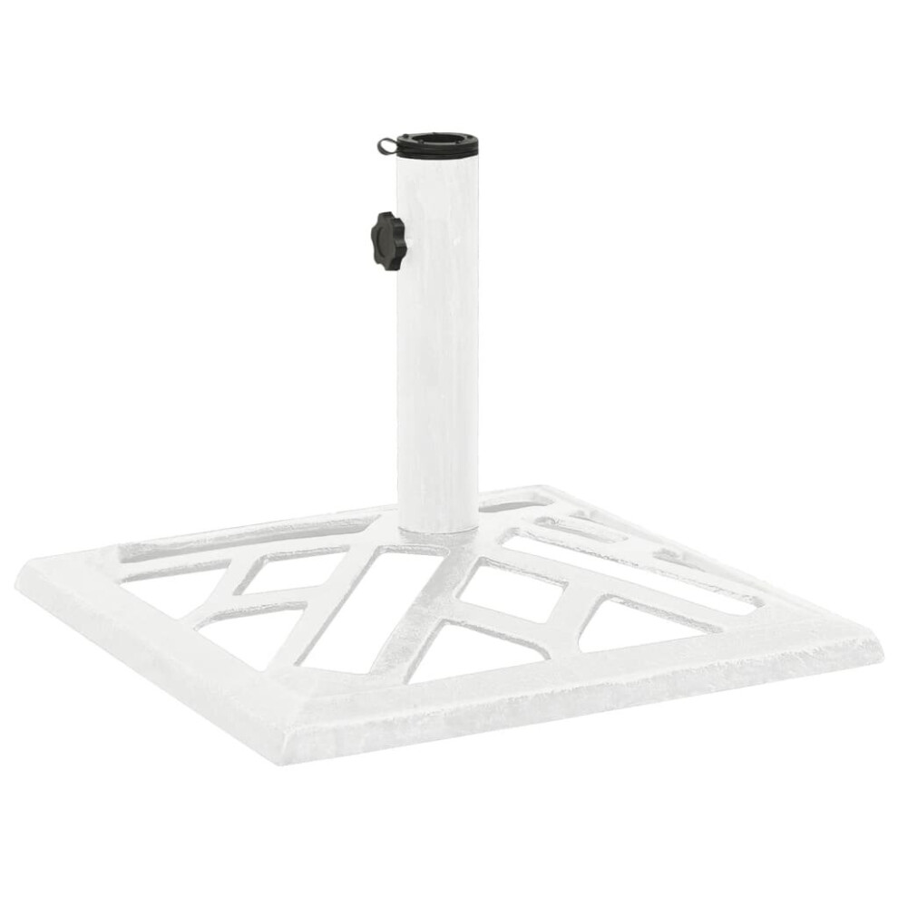 (white, 44 x 44 x 31 cm) vidaXL Umbrella Base Outdoor Parasol Stand Garden Umbrella Holder Cast Iron