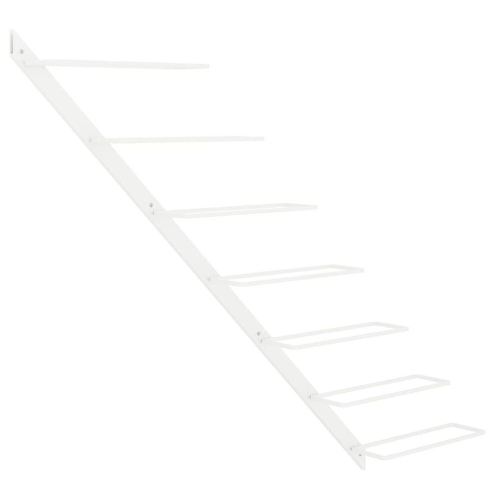 (white, 1) vidaXL 1/2x Wall-mounted Wine Rack Bottle Holder Metal Holder Multi Colours-image-OPC-P9NCMNN-NEW