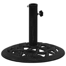 (black, 40 x 40 x 32 cm) vidaXL Umbrella Base Outdoor Parasol Stand Garden Umbrella Holder Cast Iron