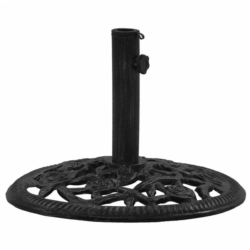 (black, 48 x 48 x 33 cm) vidaXL Umbrella Base Outdoor Parasol Stand Garden Umbrella Holder Cast Iron