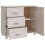 VidaXL (white) vidaXL Solid Wood Pine Sideboard Wooden Storage Side Cabinet Multi Colours 4