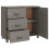 VidaXL (light grey) vidaXL Solid Wood Pine Sideboard Wooden Storage Side Cabinet Multi Colours 4