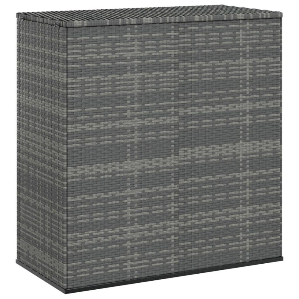 Vidaxl (Grey, 100 X 49 X 103.5 Cm) Garden Cushion Box Pe Rattan Patio Storage Box Multi Colours/Sizes