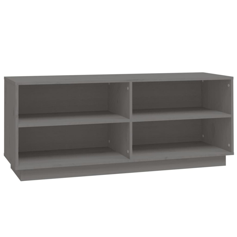 (grey) vidaXL Shoe Cabinet Home Organiser Shoe Rack Shoe Cupboard Solid Wood Pine