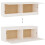 VidaXL (white) vidaXL 4x Solid Wood Pine TV Cabinets Wall Mounted Shelf Stand Multi Colours 6