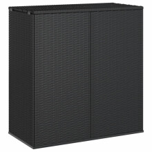 (black, 100 x 49 x 103.5 cm) vidaXL Garden Cushion Box PE Rattan Patio Storage Box Multi Colours/Sizes