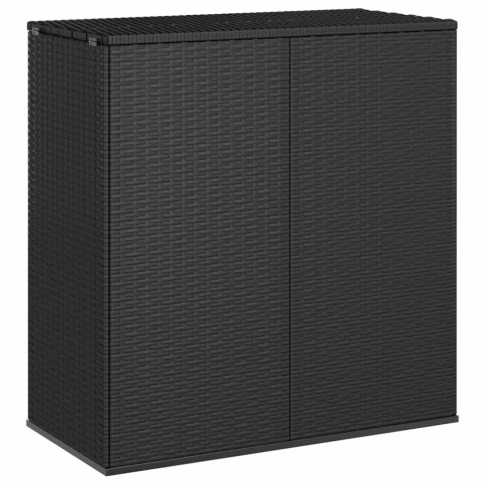 (black, 100 x 49 x 103.5 cm) vidaXL Garden Cushion Box PE Rattan Patio Storage Box Multi Colours/Sizes