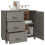 VidaXL (light grey) vidaXL Solid Wood Pine Sideboard Wooden Storage Side Cabinet Multi Colours 5
