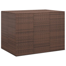 (brown, 145 x 100 x 103 cm) vidaXL Garden Cushion Box PE Rattan Patio Storage Box Multi Colours/Sizes