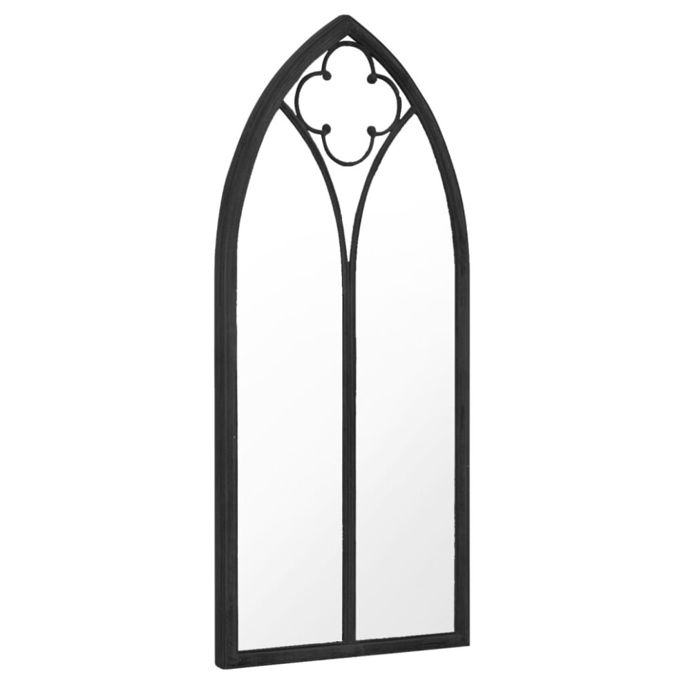 Vidaxl (Black, 70 X 30 Cm) Garden Mirror Iron For Outdoor Use Mirror Black/Sand 100X45/70X30 Cm