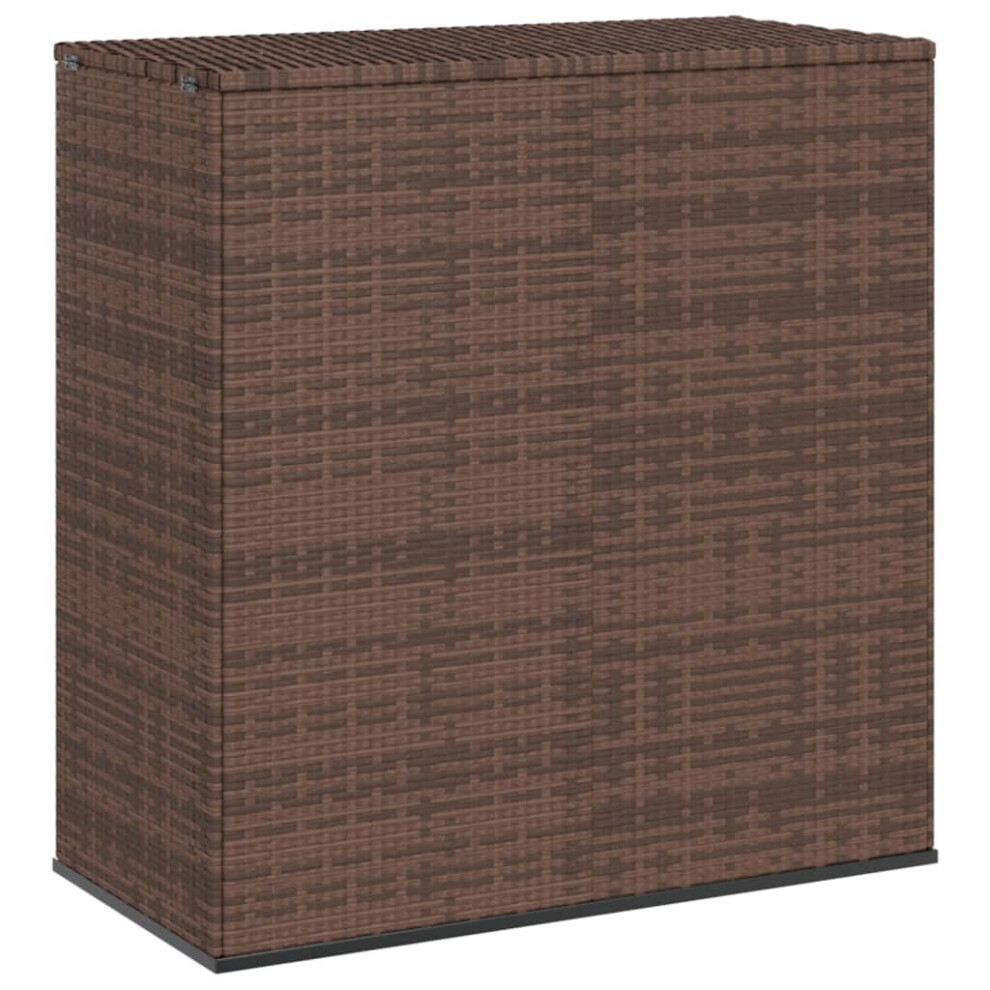 Vidaxl (Brown, 100 X 49 X 103.5 Cm) Garden Cushion Box Pe Rattan Patio Storage Box Multi Colours/Sizes