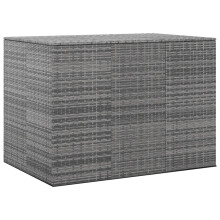 (grey, 145 x 100 x 103 cm) vidaXL Garden Cushion Box PE Rattan Patio Storage Box Multi Colours/Sizes