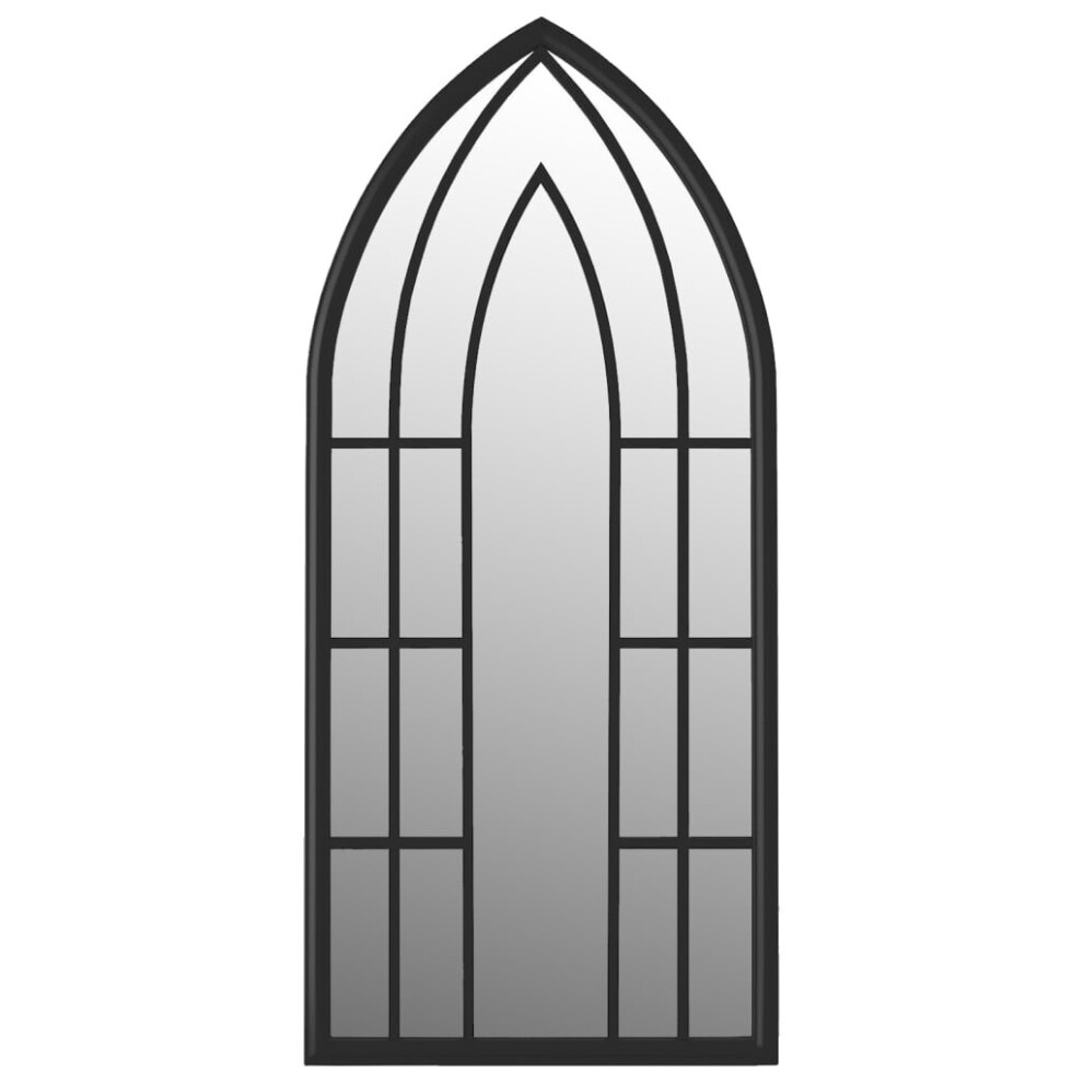 Vidaxl (Black, 70 X 30 Cm) Garden Mirror Iron For Outdoor Use Decor Black/Sand 100X45/70X30 Cm