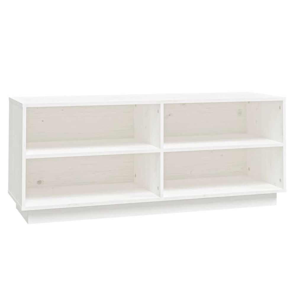 (white) vidaXL Shoe Cabinet Home Organiser Shoe Rack Shoe Cupboard Solid Wood Pine
