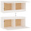 VidaXL (white) vidaXL 4x Solid Wood Pine TV Cabinets Storage Floating Cabinet Multi Colours 6