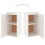 VidaXL (white) vidaXL 4x Solid Wood Pine TV Cabinets Storage Floating Cabinet Multi Colours 8