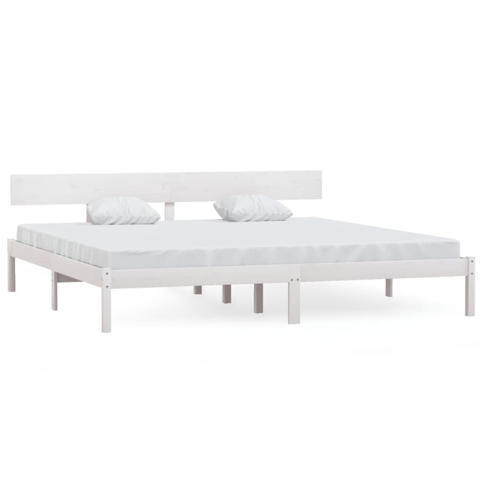 (white, 180 x 200 cm) vidaXL Solid Wood Pine Bed Frame Platform Wooden Bed Base Multi Colours/Sizes