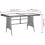 VidaXL (black, 130 x 70 x 72 cm) vidaXL Solid Acacia Wood Garden Table Black/Grey Multi Size Rectangular/Square 4