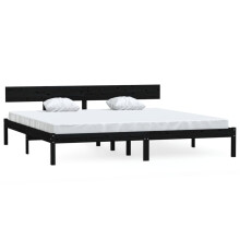 (black, 180 x 200 cm) vidaXL Solid Wood Pine Bed Frame Wooden Platform Bedstead Multi Colours/Sizes