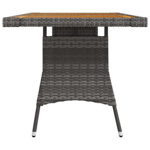 VidaXL (grey, 130 x 70 x 72 cm) vidaXL Solid Acacia Wood Garden Table Black/Grey Multi Size Rectangular/Square 2