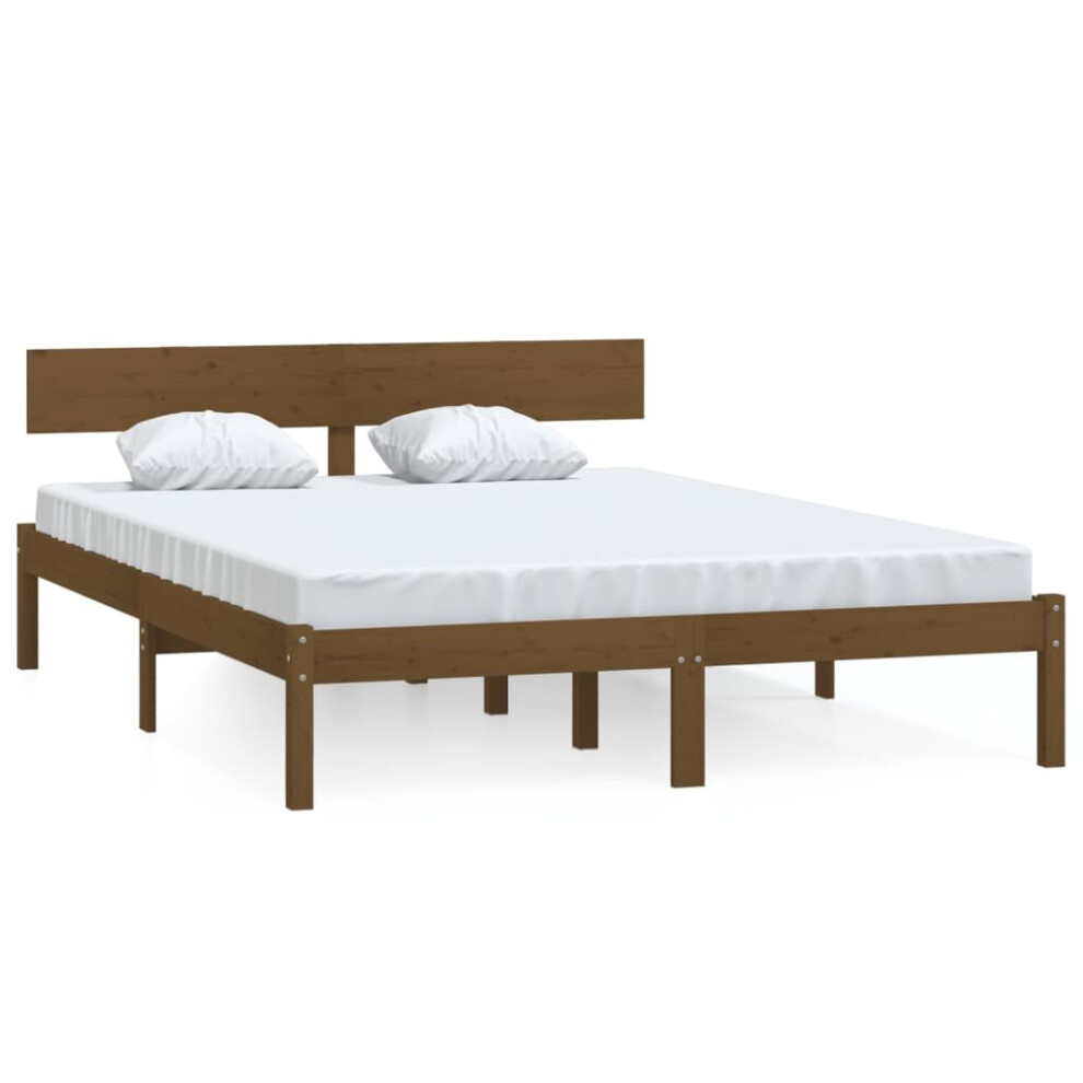 (honey brown, 120 x 200 cm) vidaXL Solid Wood Pine Bed Frame Platform Wooden Bed Base Multi Colours/Sizes