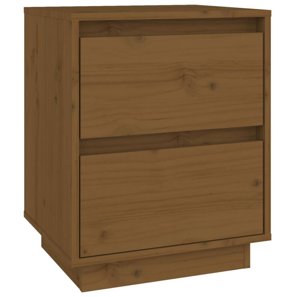 (honey brown, 1) vidaXL 1/2x Solid Wood Pine Bedside Cabinet Storage Side Cabinet Multi Colours