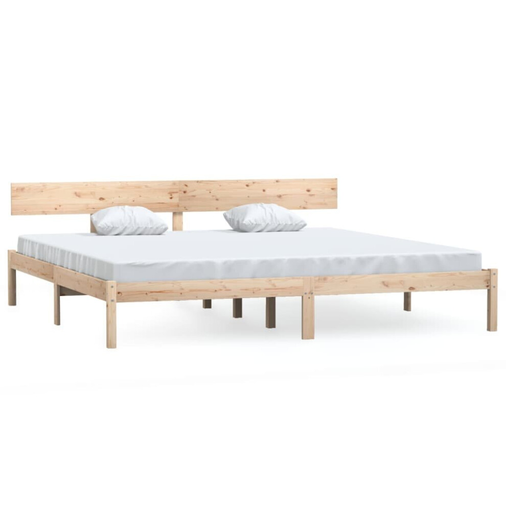 (brown, 200 x 200 cm) vidaXL Solid Wood Pine Bed Frame Platform Wooden Bed Base Multi Colours/Sizes