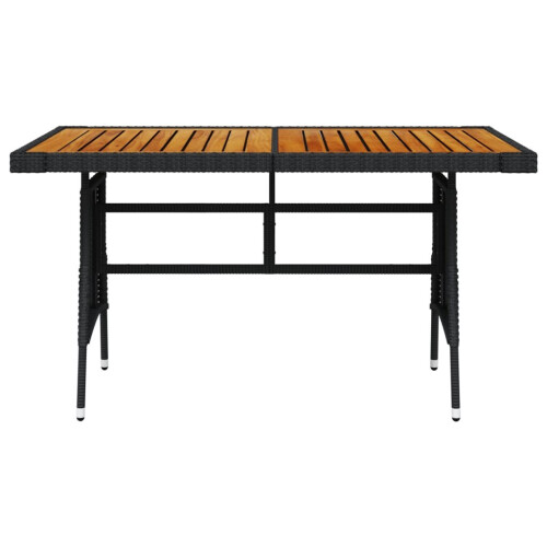 VidaXL (black, 130 x 70 x 72 cm) vidaXL Solid Acacia Wood Garden Table Black/Grey Multi Size Rectangular/Square 1