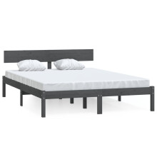 (grey, 200 x 200 cm) vidaXL Solid Wood Pine Bed Frame Wooden Platform Bedstead Multi Colours/Sizes