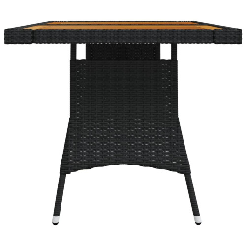 VidaXL (black, 130 x 70 x 72 cm) vidaXL Solid Acacia Wood Garden Table Black/Grey Multi Size Rectangular/Square 2