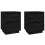 VidaXL (black, 2) vidaXL 1/2x Solid Wood Pine Bedside Cabinet Storage Side Cabinet Multi Colours 1