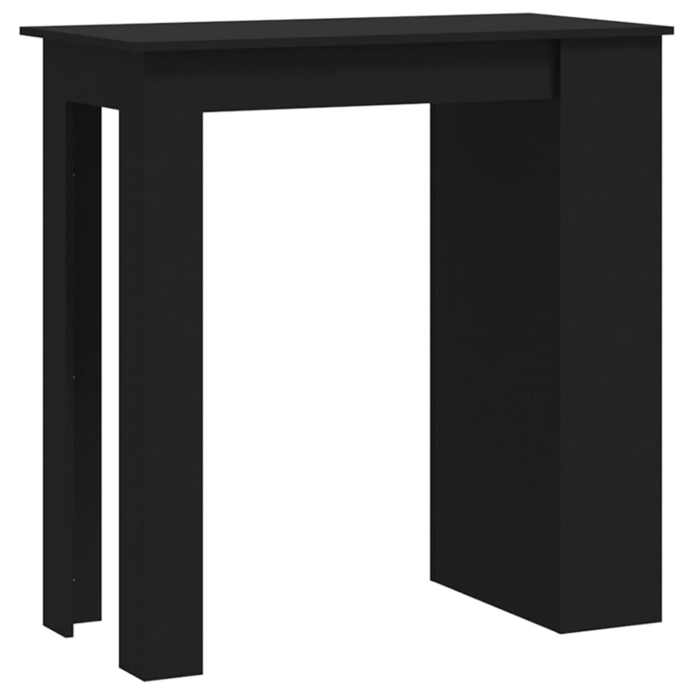 (black) vidaXL Bar Table with Storage Rack Chipboard Home Pub High Table Multi Colours