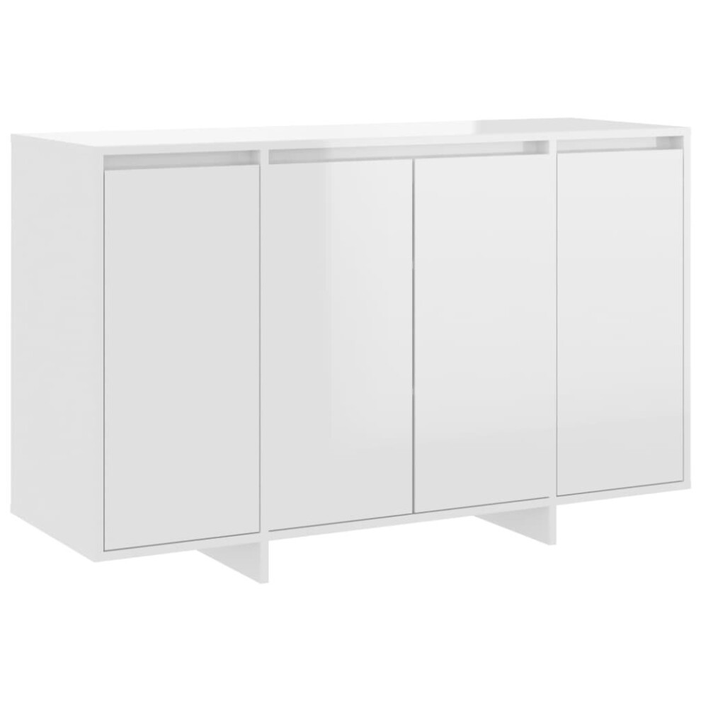 (high gloss white) vidaXL Sideboard Chipboard Home Bedroom Side Cabinet Furniture Multi Colours