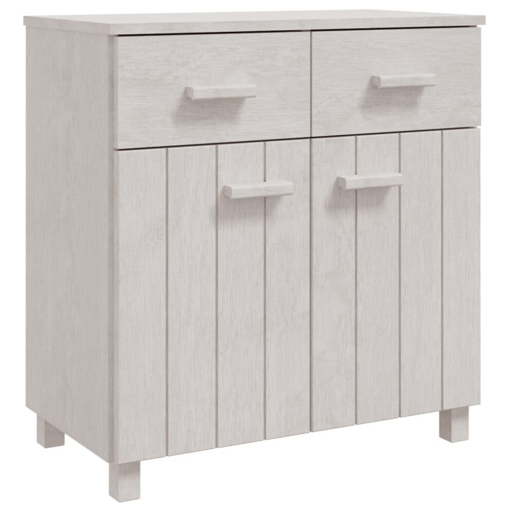 (white) vidaXL Solid Wood Pine Sideboard Wooden Side Cabinet Furniture Multi Colours