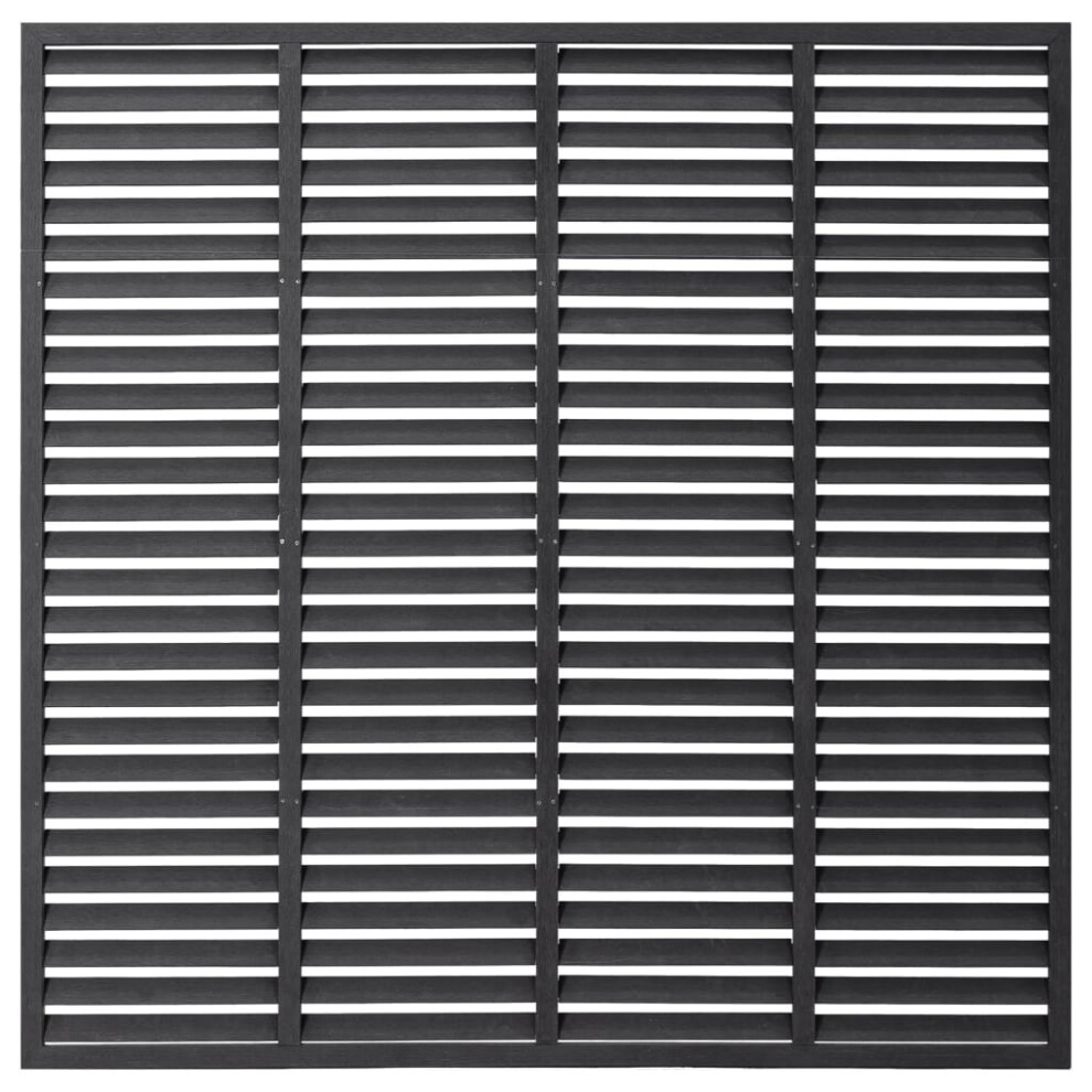 Vidaxl (Grey) Louver Fence Outdoor Garden Replacement Fence Panel Privacy Barrier Wpc Grey