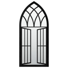 (black, 100 x 45 cm) vidaXL Mirror Sand Iron for Indoor Use Wall Mirror Black/Sand 100x45/70x30 cm