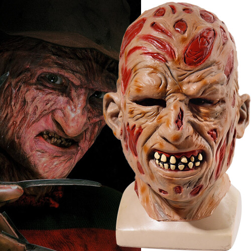 Halloween Freddy Krueger Mask Adults Fancy Dress Theme Costume Party movie cosplay latex