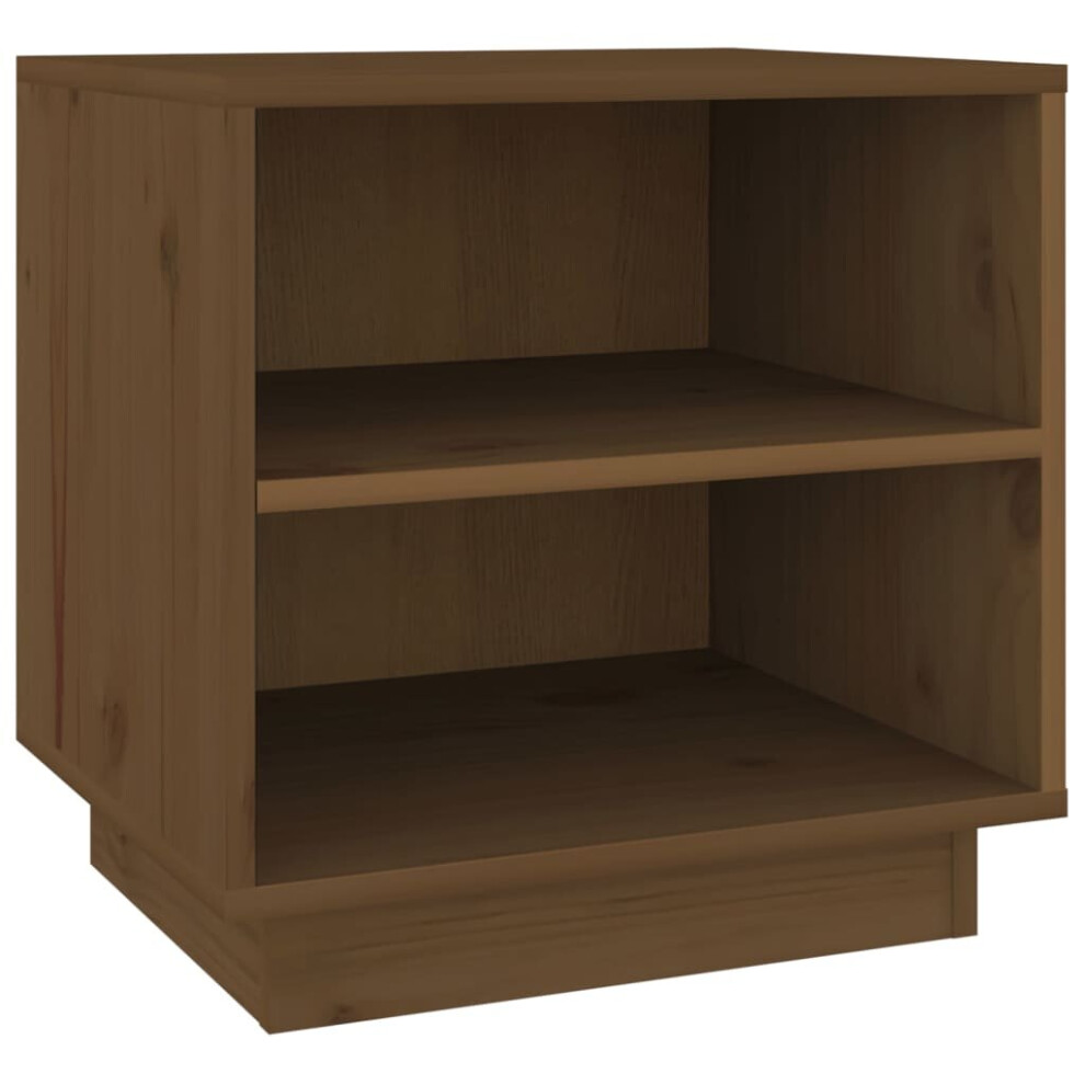 Vidaxl (Honey Brown, 2) 1/2X Solid Wood Pine Bedside Cabinet Wooden Side Table Multi Colours