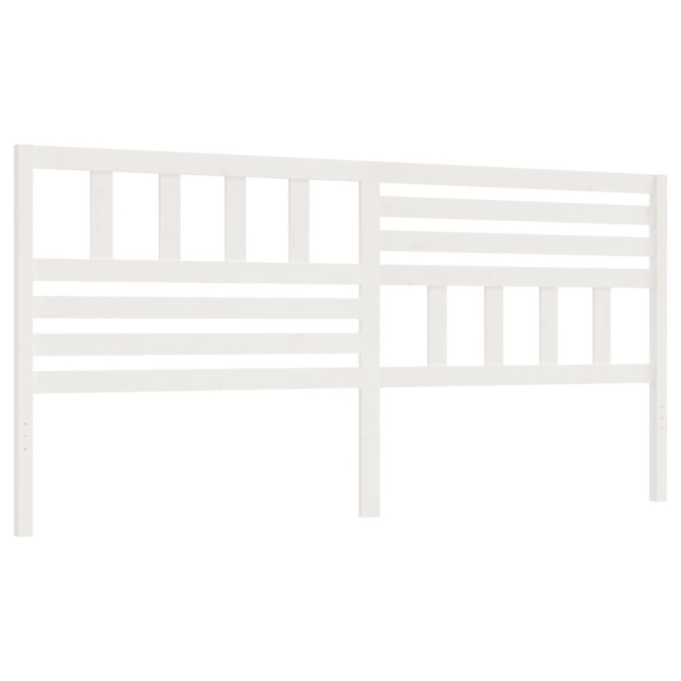 Vidaxl (White, 206 X 4 X 100 Cm) Bed Headboard Bedroom Bed Header Decorative Headboard Solid Wood Pine