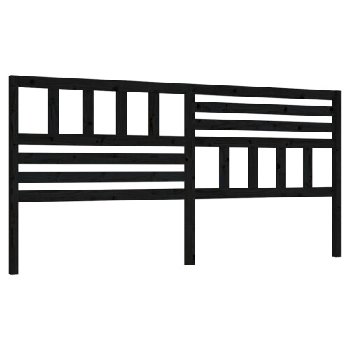 VidaXL (black, 206 x 4 x 100 cm) vidaXL Bed Headboard Bedroom Bed Header Decorative Headboard Solid Wood Pine