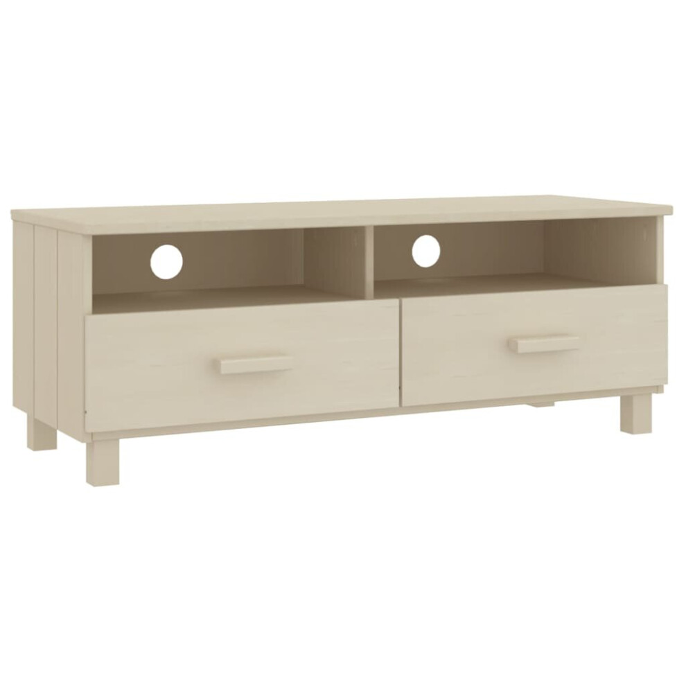 Vidaxl (Honey ) Tv Cabinet Solid Wood Pine Wooden Tv Stand Unit Furniture Multi Colours Brown