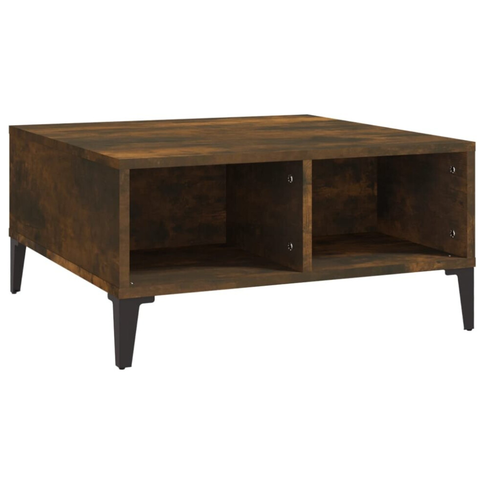 Vidaxl (Smoked Oak) Coffee Table End Side Accent Table Chipboard 60X60x30 Cm Multi Colours