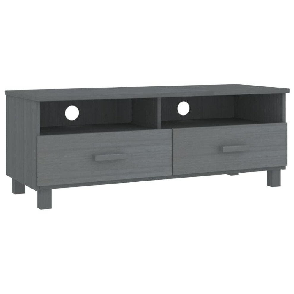 Vidaxl (Dark Grey) Tv Cabinet Solid Wood Pine Wooden Tv Stand Unit Furniture Multi Colours